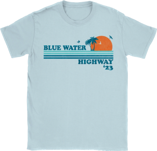Blue Palm Tee