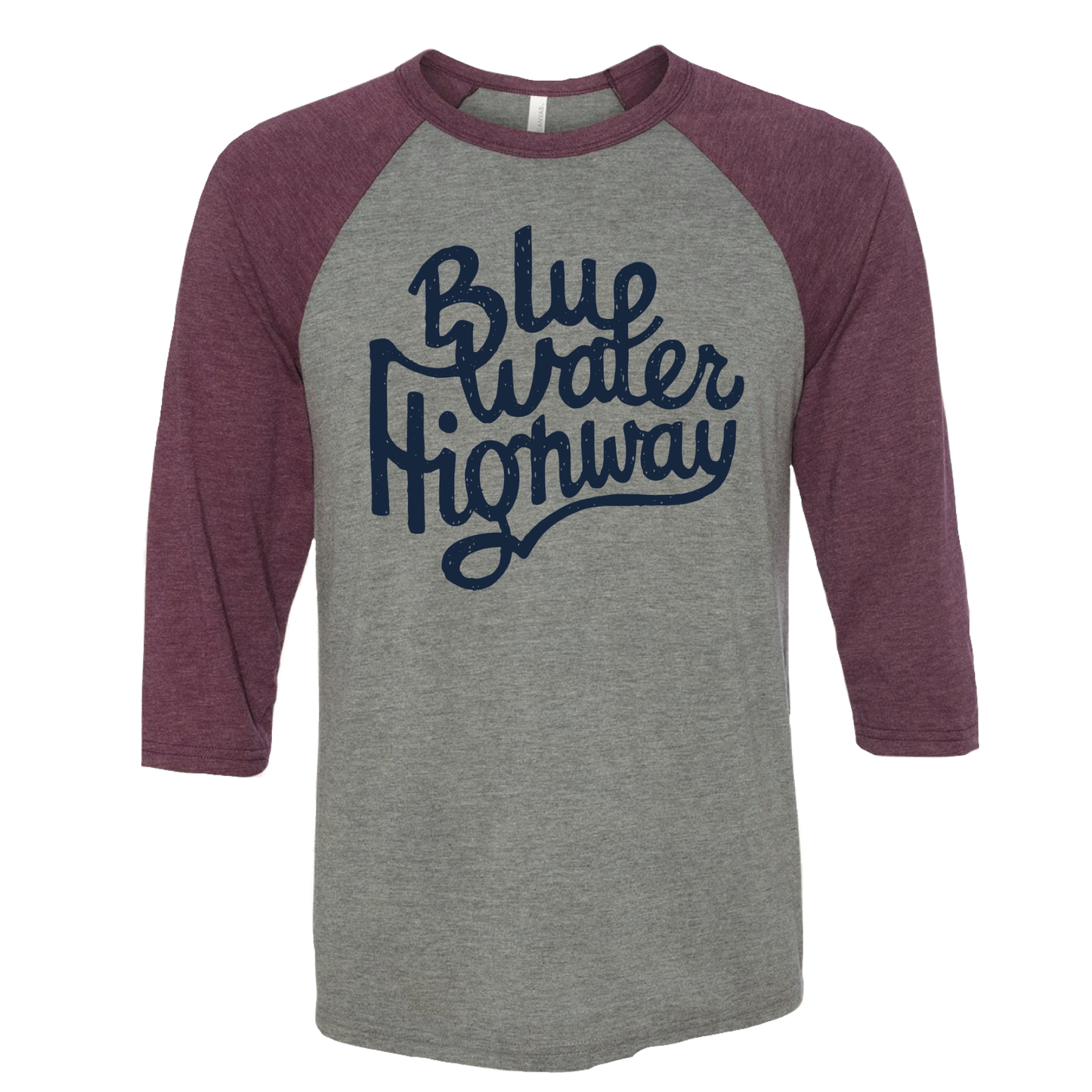Maroon and Navy Baseball Tee