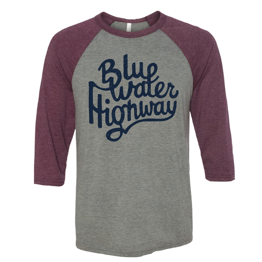 Maroon and Navy Baseball Tee